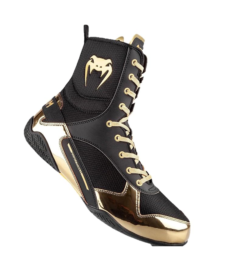 Venum ボクシングシューズ ブラック/ゴールド Amazon | Venum エリート ボクシング シューズ Elite Boxing